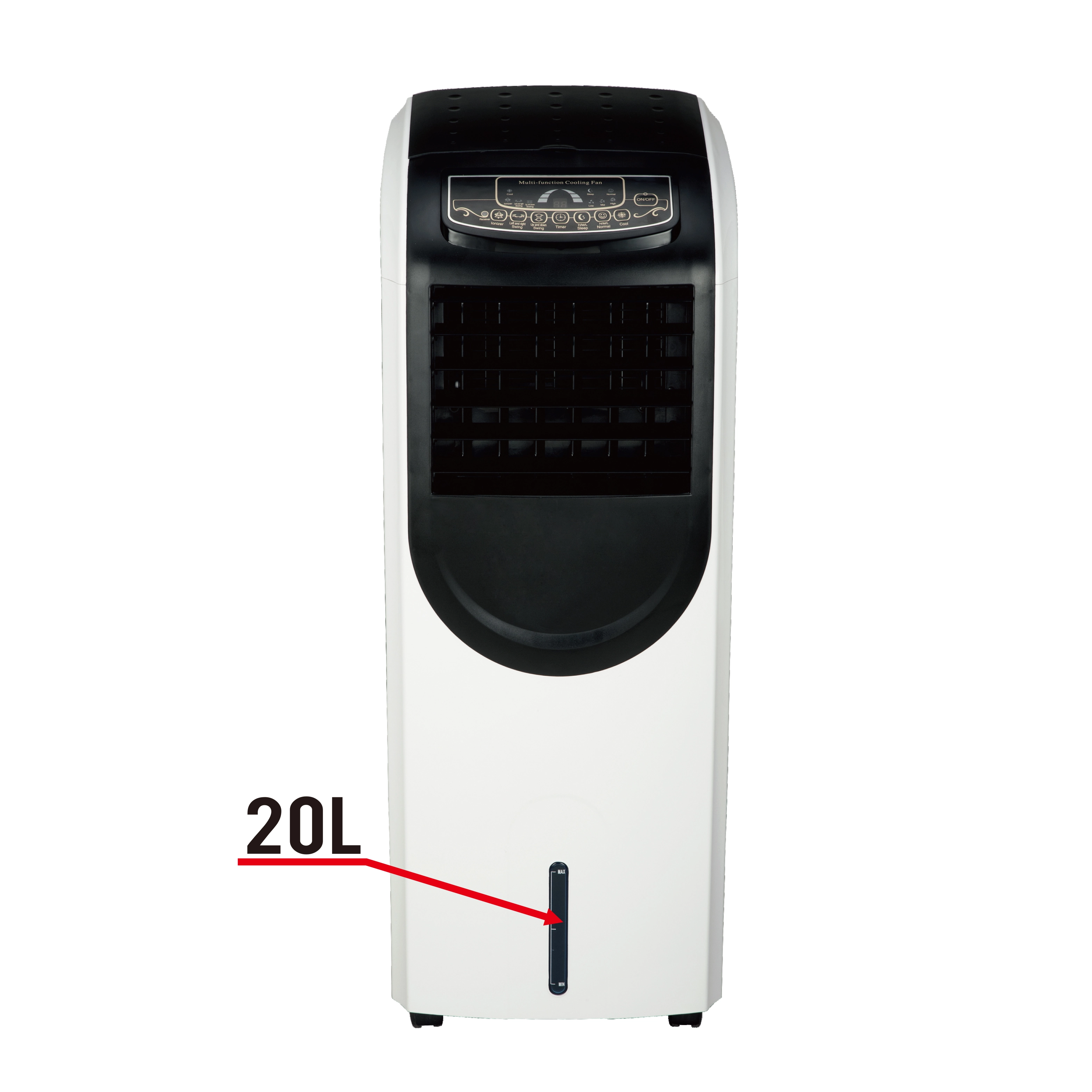 Raffreddatore d'aria evaporativo domestico a doppia ventola silenzioso da 20 litri